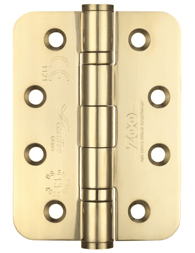 ZHSS243RPVD - Grade 13 Radius Fire Door Hinge Brass/Anti Tarnish - Pair