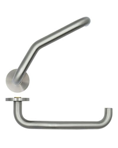 Zoo Anti Germ Cranked RETD Lever On 6.5mm Rose - Stainless Steel - ZS-SSHF130-SSS