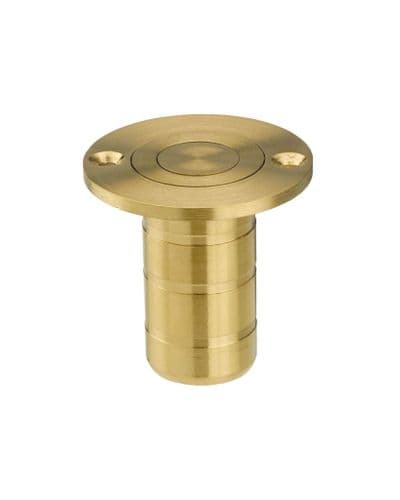 Zoo Dust Socket For Flush Bolts - Wood 20mm Dia. x 38mm - ZAS14A-PVDSB - PVD Satin Brass