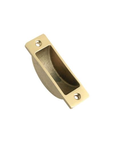 Zoo Easyclean Dust Socket For Flush Bolts - Wood 62 x 19mm - FB13 - Polished Brass