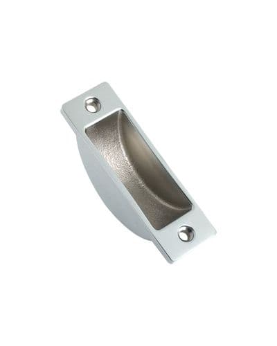 Zoo Easyclean Dust Socket For Flush Bolts - Wood 62 x 19mm - FB13CP - Polished Chrome