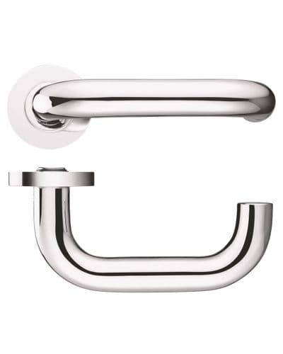 Zoo FB030CP Return To Door Lever On Rose - Polished Chrome