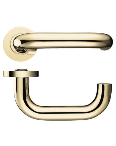 Zoo FD030PB Return To Door Lever On Rose - Polished Brass