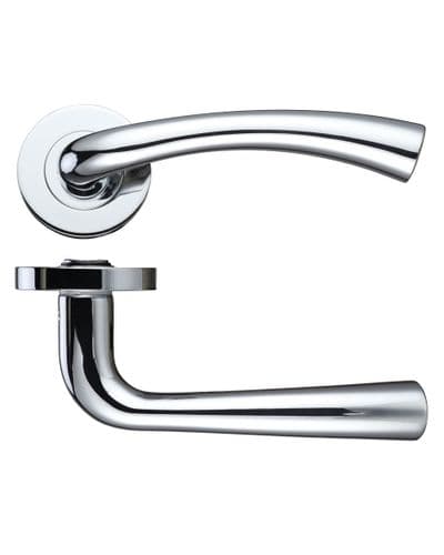 Zoo Florence Lever On Rose - ZPZ020CP - Pair - Polished Chrome