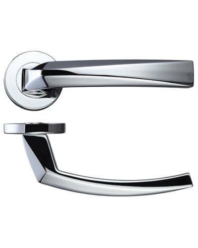 Zoo Hydra Lever On Round Rose - RM010CP - Pair - Polished Chrome