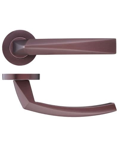 Zoo Hydra Lever On Round Rose - RM010ECBZ - Pair - E-Coated Bronze