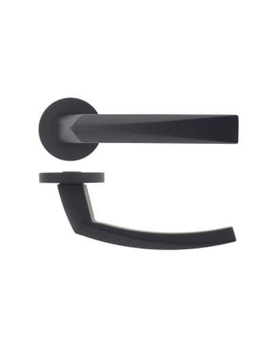 Zoo Hydra Lever On Round Rose - RM010OMB - Pair - Oscuro Matt Black