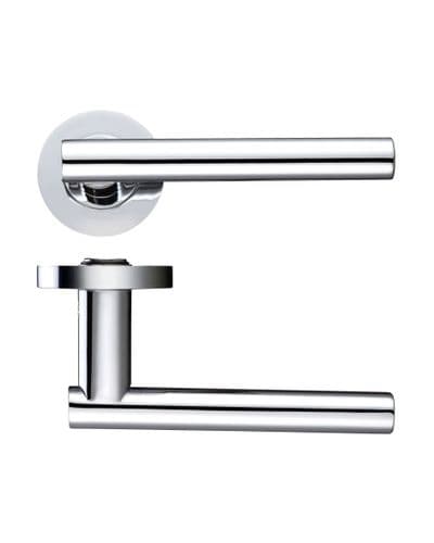 Zoo Lucca Lever On Round Rose - ZPZ090CP - Pair - Polished Chrome