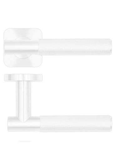 Zoo Orta Lever On Square Rose - RT060-SQ-PCW - Pair - Powder Coat White