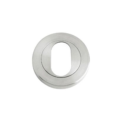 Zoo Oval Profile Escutcheon - 50mm Dia - Stainless Steel