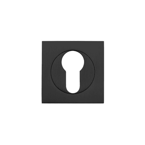 Zoo Square Euro Profile Escutcheon - ZPZSQ001-OMB - Oscuro Matt Black