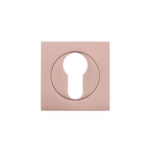 Zoo Square Euro Profile Escutcheon - ZPZSQ001-TRG - Tuscan Rose Gold
