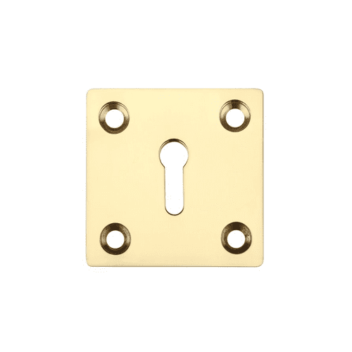 Zoo Square Standard Profile Escutcheon 50mm - FB26 - Polished Brass