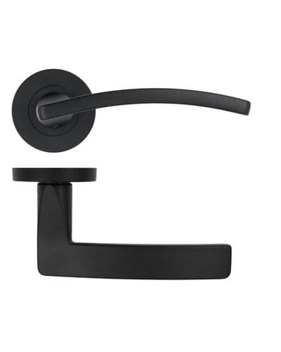 Zoo Toledo Lever On Rose - 030-MB - Pair - Matt Black
