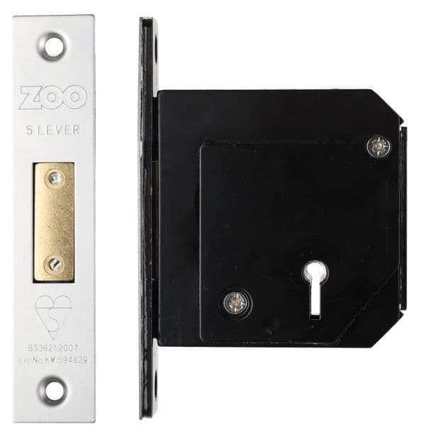 Zoo ZBSCD80SS 114 Deadlock 80mm Satin Chrome