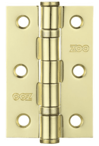 Zoo ZHS32PB - 3'' Ball Bearing Hinge - Brass