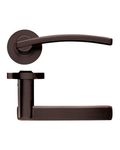 ZPZ100-ETB Zoo Adria Lever On Round Rose Handle - Bronze