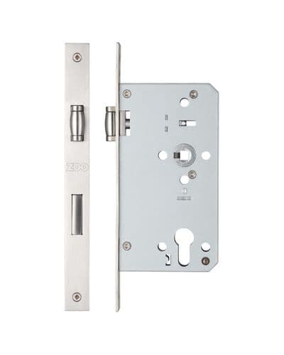 ZRD7260SS - Zoo Hardware DIN Roller Euro Sashlock Case - 72mm c/c 60mm Backset