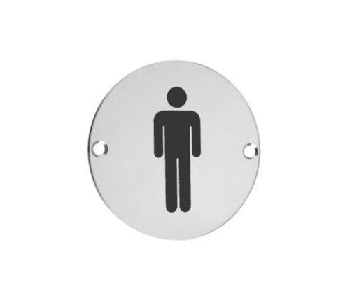 ZSS01PS - Male Toilet Symbol - 76mm - Polished Stainless