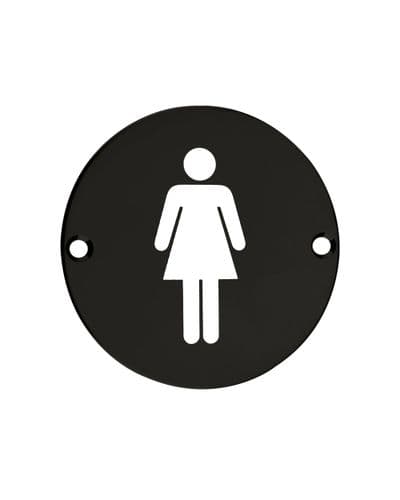 ZSS02-PCB - Female Toilet Symbol - 76mm - Black
