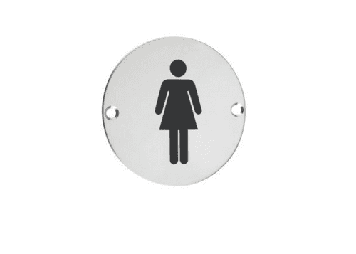 ZSS02PS - Female Toilet Symbol - 76mm - Polished Stainless