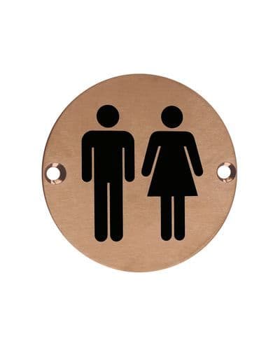 ZSS03-PVDBZ - Unisex Toilet Symbol - 76mm - PVD Bronze