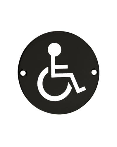 ZSS07-PCB - Disabled Toilet Symbol - 76mm - Black