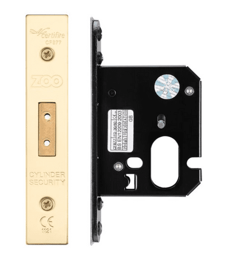 ZUKD64OPPVD Oval Profile Deadlock - Polished Brass Finish