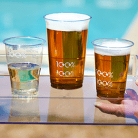 100% rPET UKCA Recyclable & Recycled Plastic Half Pint-to-rim 284ml (sleeve of 50)