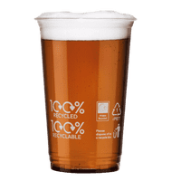 100% rPET UKCA Recyclable & Recycled Plastic Pint-to-rim 568ml (sleeve of 50)