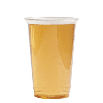30% rPET UKCA 100% Recyclable Plastic Half Pint-to-rim 284ml (sleeve of 50)