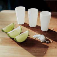Amiel Unbreakable Tritan RENEW Plastic White 25ml single-measure shot glass