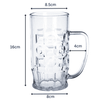 Bavarian Hard Plastic Large Beer Stein 600ml. Pint plus head room.