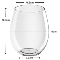Bella Unbreakable Tritan BPA Free Stemless Wine Glass 390ml