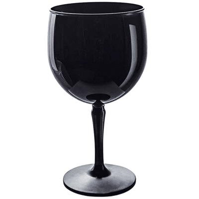 Black Unbreakable Polycarbonate Plastic Gin Glass 470ml