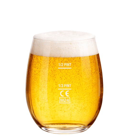 Brewhouse Half-Pint Unbreakable Tritan Plastic Beer Glass – CE Lined 1/3 & 1/2 Pint - 390ml/14oz