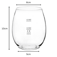 Brewhouse Half-Pint Unbreakable Tritan Plastic Beer Glass – CE Lined 1/3 & 1/2 Pint - 390ml/14oz