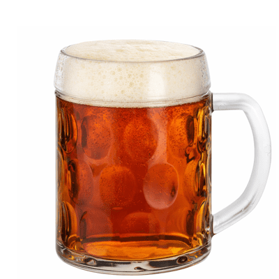 Classic Dimpled Virtually Unbreakable Pint Glass with Handle