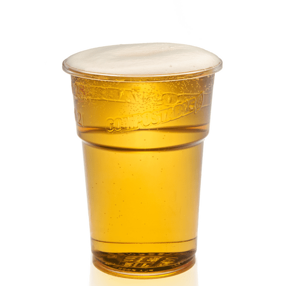 Compostable Biodegradeable PLA Half Pint-to-rim 284ml (sleeve of 50)