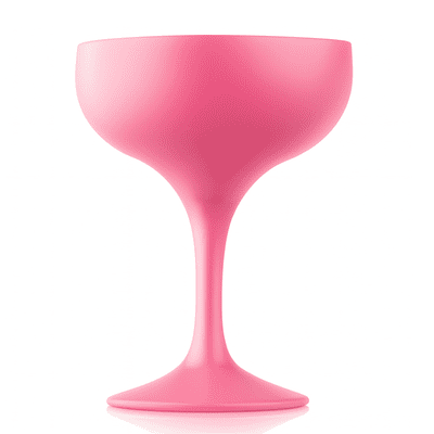 Elegance Unbreakable Polycarbonate  Plastic Pink Coupe Champagne Saucer Glass 255ml