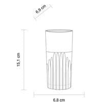 Gilano Unbreakable Polycarbonate Stackable Fluted Highball Tumbler 420ml