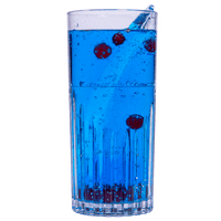 Gilano Unbreakable Polycarbonate Stackable Fluted Highball Tumbler 420ml