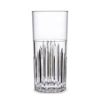 Gilano Unbreakable Polycarbonate Stackable Fluted Highball Tumbler 420ml