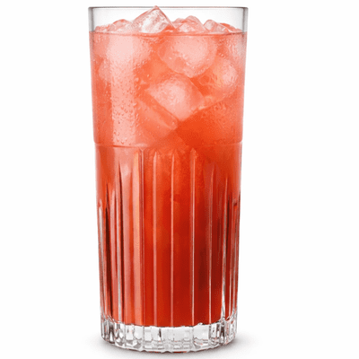 Gilano Unbreakable Polycarbonate Stackable Fluted Highball Tumbler 420ml