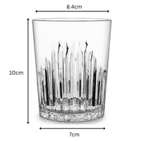 Gilano Unbreakable Polycarbonate Stackable Fluted Tumbler 400ml