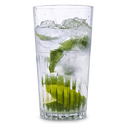 Gilano Unbreakable Polycarbonate Stackable Fluted Tumbler 480ml