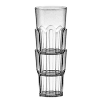 Gordini Unbreakable Polycarbonate Classic Faceted PlasticTumbler 420ml / 15oz