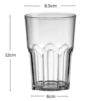 Gordini Unbreakable Polycarbonate Classic White Plastic Tumbler 420ml