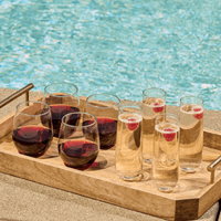 Govino Tritan Plastic Stemless Champagne Flute Gift Set of 4 (9oz/320ml)