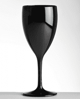 Hana Unbreakable Polycarbonate Plastic Wine Glass Black 345ml